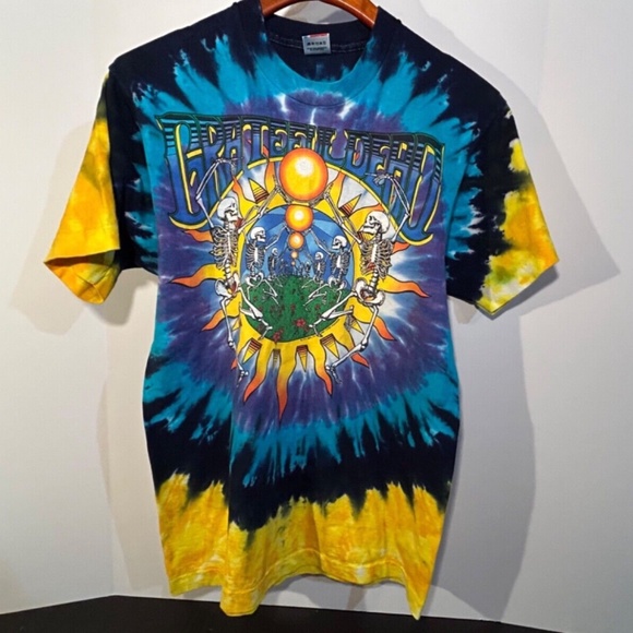 Vintage Grateful Dead Summer Tour 1991 Tie Dye T-Shirt David Opie Size L - Picture 12 of 13